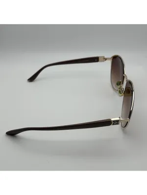 Jessica Simpson Gold & Brown Gradient Cat Eye Sunglasses thumbnail 8