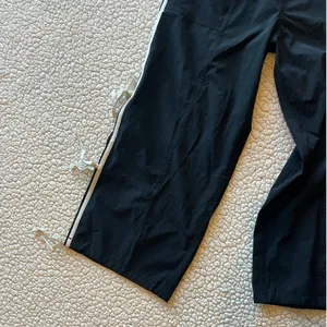 Adorable Black Track Pants with White Side Ties thumbnail 9