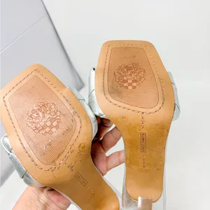 Vince Camuto Brelanie Silver Leather woven Braided Strap Mule Sandal NEW, Size 8 thumbnail 10