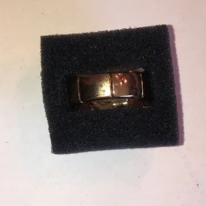 Gold Tone Square Signet Stretchy Ring thumbnail 4