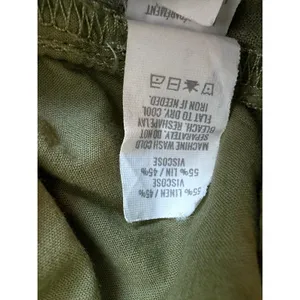 Aerie Olive Green Linen Blend Cargo Pants Women’s Small thumbnail 4