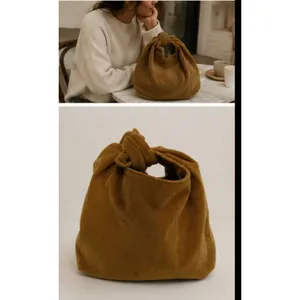 MERIT Beauty Signature Bag Camel Corduroy Knot Bag Slouchy Hobo Tote Minimalist thumbnail 2