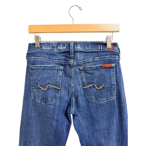 Y2K Aesthetic 7 For All Mankind Bootcut Jeans Blue Denim Size 28 thumbnail 5