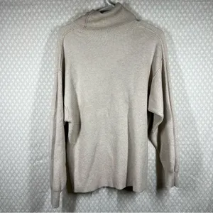 Free‎ People Cream Ribbed Softly Structured Tunic Sweater thumbnail 8