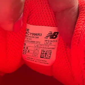 New Balance 996v3 Tennis Shoes Wmns 9 Red White Athletic Court MCY996R3 ProBank thumbnail 7