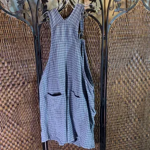 Vintage Checked 100% Cotton Shorts Overalls Size 18W/20W thumbnail 4