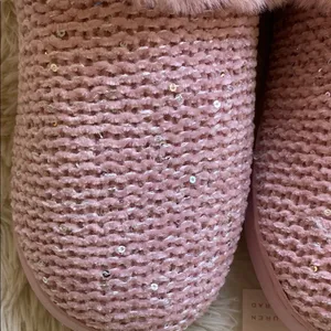 NWT Lauren Conrad Pink Sequin Slippers thumbnail 6