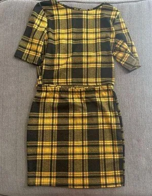 Adara Plaid Clueless inspired set Yellow Size M thumbnail 1