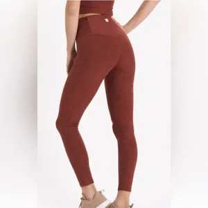 VUORI Clean Elevation Leggings Brick Heather Red Women's Size S Stretch READ thumbnail 2