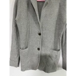 J Crew Sweater Blazer Cotton Gray Size S thumbnail 2