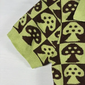 Planet Gold‎ Women Mushroom Short Sleeve Knit Sweater Hipster Grunge Small NwT thumbnail 6
