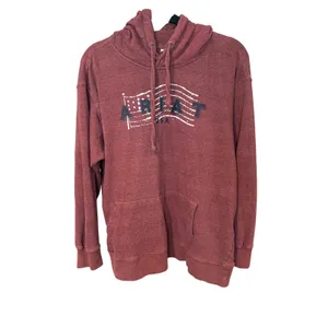 Ariat REAL USA Chest Logo Hoodie Red American Flag Sweatshirt Size XXL thumbnail 2
