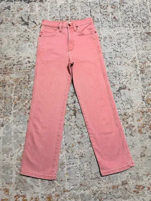 Wrangler Heritage high-rise straight-leg crop jeans dusty pink size 26 thumbnail 3