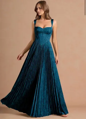 Azazie Isonelle blue ballgown thumbnail 4