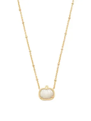 Kendra Scott Short Necklace Gold Tone Ivory MOP thumbnail 3