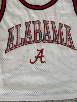 White and Crimson Alabama Women's Mesh Jersey Tank thumbnail 2