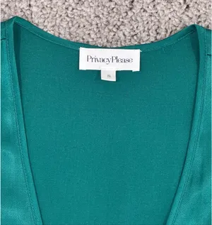 Privacy Please Emerald Green Wrap Mini Dress thumbnail 6