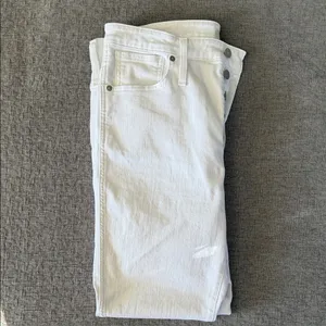 Madewell women’s white high skinny stretch denim Jeans‎ size 16/33 thumbnail 9