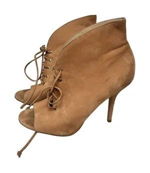 Aldo Giancita cognac heeled lace up bootie size 9M thumbnail 1