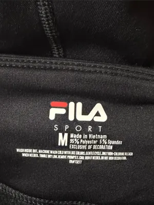 Fila Sport Neoprene Mid Rise Skinny Leg Seamed Leggings in Black size M thumbnail 7