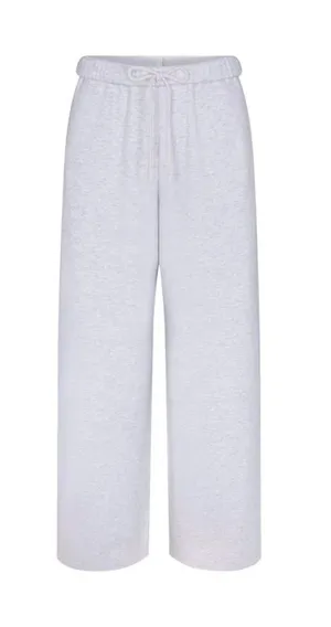 SKIMS (G23) Cotton Fleece Classic Straight Leg Pant – Light Heather gray – small thumbnail 1