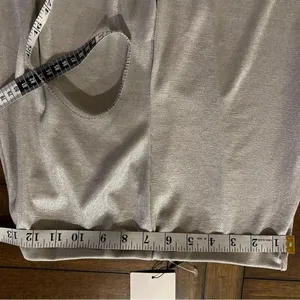 ZARA Silver Shimmer Stretchy Pull On Wide Leg Pants Size Small New with Tags thumbnail 10