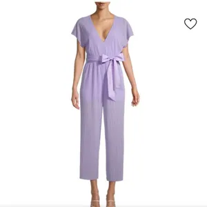 Alice + Olivia Mitsue Plissé Jumpsuit 2 Lilac Pleated Wide Leg Belted thumbnail 10