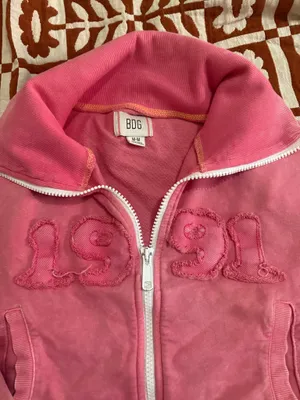 BDG Cropped Pink Zip-up  thumbnail 2
