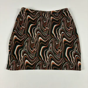 Zara‎ Skirt Womens Small Multicolor Geometric Knit Short Elastic Waist Pull On thumbnail 7