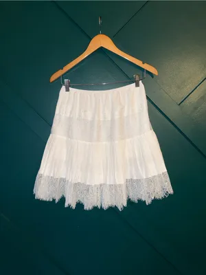 Women Y2k Lace Mini Skirt Ruffle Layered Flowy Half Slip Skirts Underskirt thumbnail 2