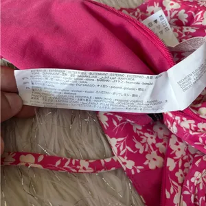 Zara Pink Floral Corset Bodysuit Side Zipper Closure Size M thumbnail 13