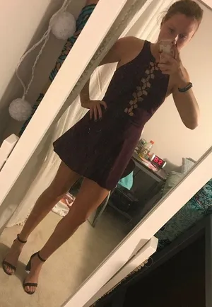 Urban Outfitters Maroon Lace Up Front Dress thumbnail 3