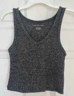 American Eagle V-Neck Crop Tank Top thumbnail 1