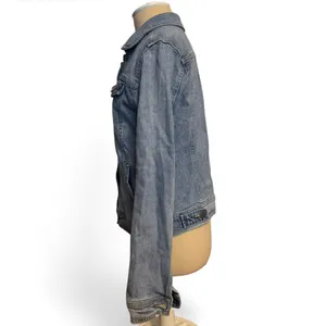 Women's Denim Jacket Blue Size S Casual Long Sleeve thumbnail 6