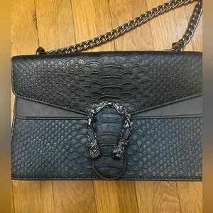 Leather Shoulder Bag Chain Purse for Women thumbnail 2