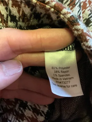 SO Small Houndstooth Flare Pants Brown Cream Stretch High Rise Retro Y2K thumbnail 3