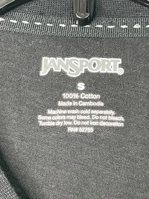 Jansport Small Crewneck Long Sleeve Black T-Shirt thumbnail 4