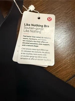 Lululemon "Like Nothing Bra" Women's Size 34E Lightweight Support Black. NWT thumbnail 4