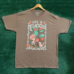 Urban Outfitters Strawberry Shortcake Life is Delicious Cartoon T-Shirt Size Extra Large thumbnail 1
