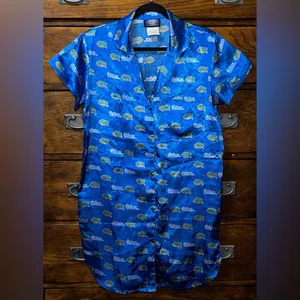 NWOT! Concepts Sport Florida Gators Silky Buttoned Pajama Nightshirt thumbnail 2