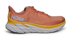 Hoka one one Women's Clifton 8 sun baked/shell coral Orange Running Shoes thumbnail 1