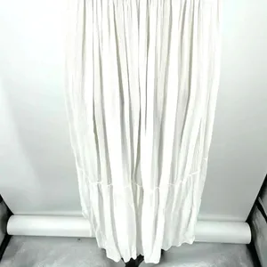 Vince Shirred Sleeveless Tiered Midi Long Dress in‎ Off White Size XS thumbnail 10
