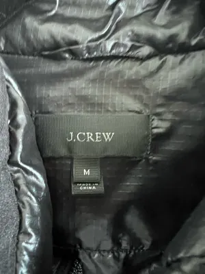 J. Crew Women's Lightweight Nylon Puffer Down Fill Insulated Jacket Black‎ thumbnail 3