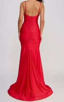 Red floor length gown Size XS thumbnail 12