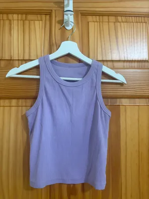 Boutique Brand Size Small Purple Ribbed Tank Top thumbnail 3