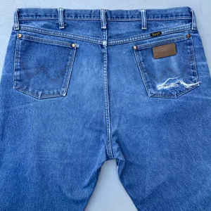 Wrangler Vintage Blue Denim Jean Distressed Pants thumbnail 3