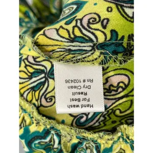 Classique Green Yellow High Low Strapless Summer Dress Wedding Guest Fit Size M thumbnail 8