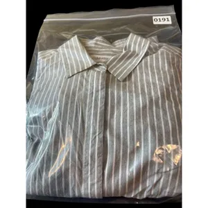 Calvin Klein Long Sleeve Button Up Dress Shirt Dress Sz 2 With Front Tie Waist thumbnail 13