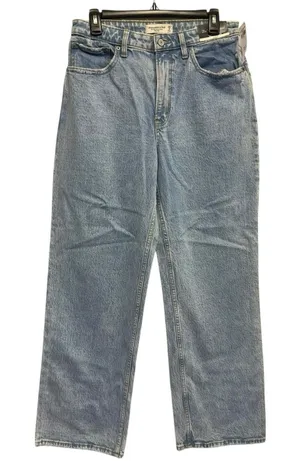 Abercrombie Curve Love 90s Relaxed Jeans 29/8R High Rise Straight Light Wash NWT thumbnail 1