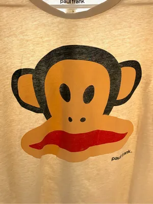 Paul Frank Cream Short-Sleeve Tee with Red & Black Monkey Graphic thumbnail 2